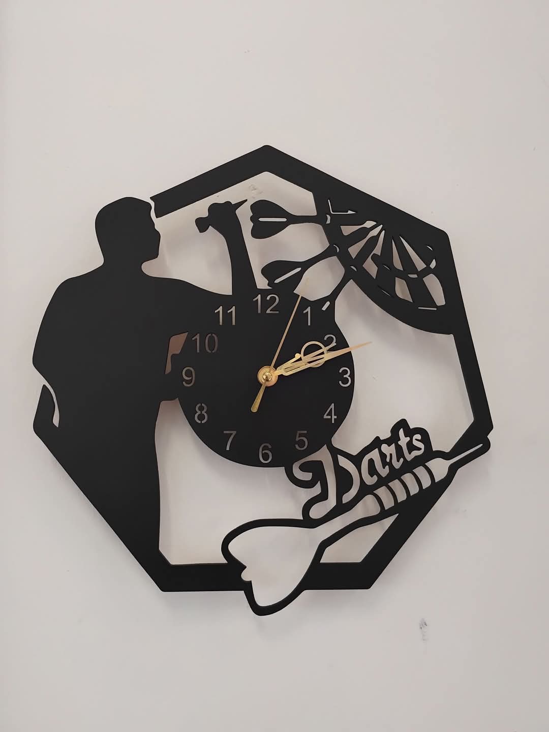 Lasergraveret vægur dart